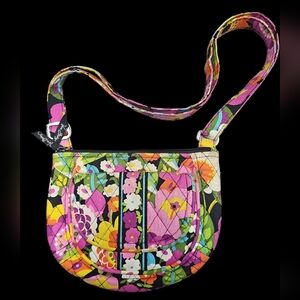 2012 Va-Va Bloom Retired Pattern Vera Bradley Quilted Cotton Lizzy Crossbody Bag